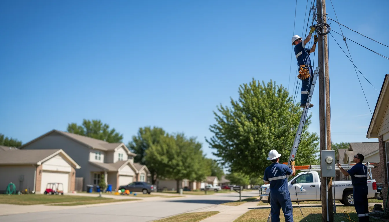 Residential electrician providing installation services in Hope, KS